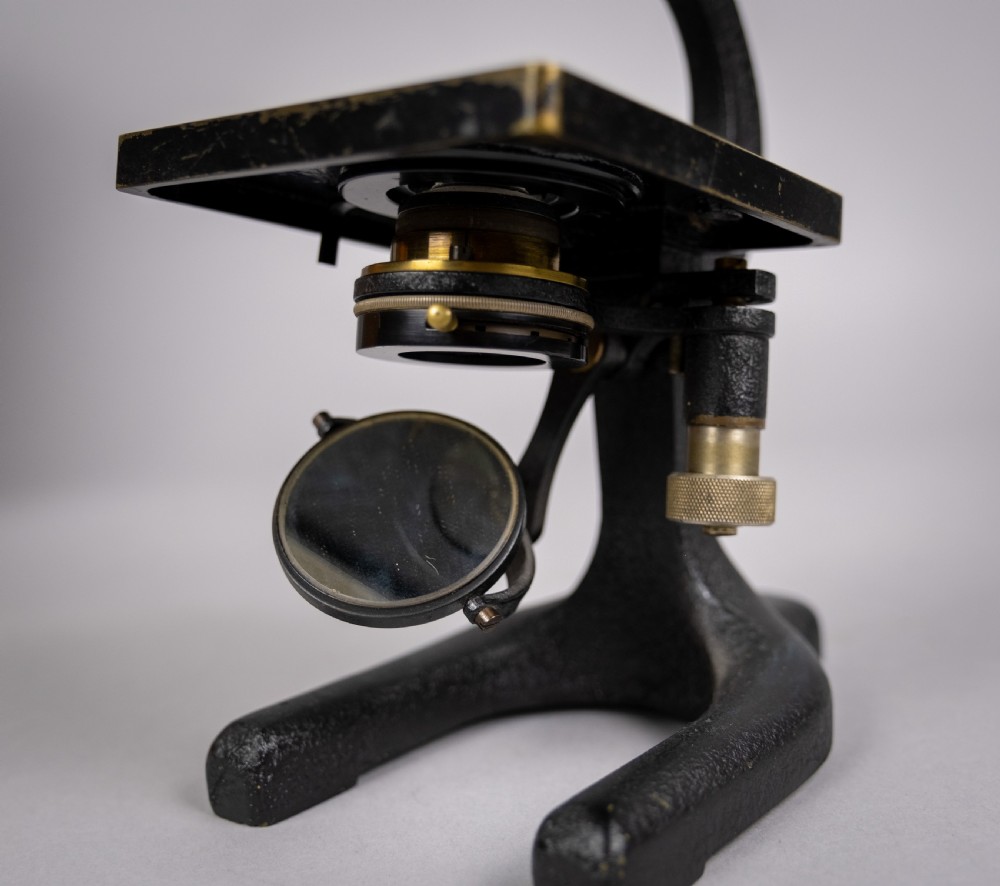 F. Koristka Milano Monocular Microscope (No. 30671) With Slides, Mahogany Case & Key, c.1920. View VI