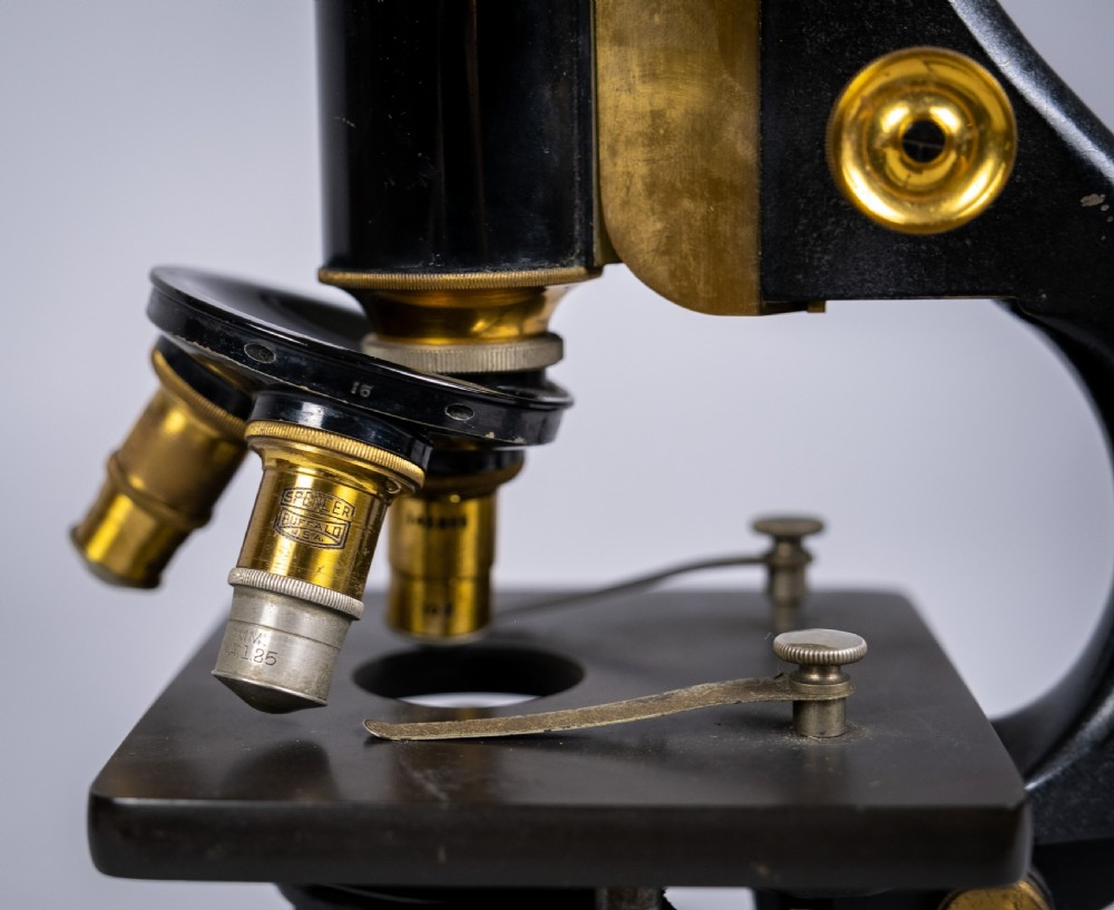 Spencer, Buffalo, USA Monocular Microscope With Lenses & Fitted Case, c.1920s. View XI