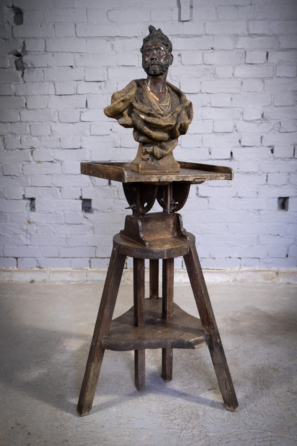 Early 20th Century Adjustable & Tilting Sculpture Stand. View XVII