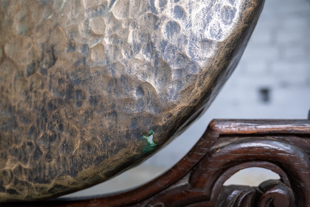 Large 19th Century Carved Oak and Brass Dinner Gong View VII