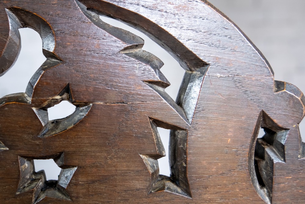 Large 19th Century Carved Oak and Brass Dinner Gong View XI