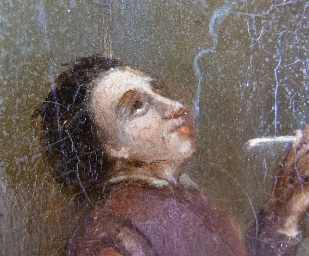 After David Teniers The Younger (1610-1690) - Smokers In A Tavern. Oil On Tin. View VI