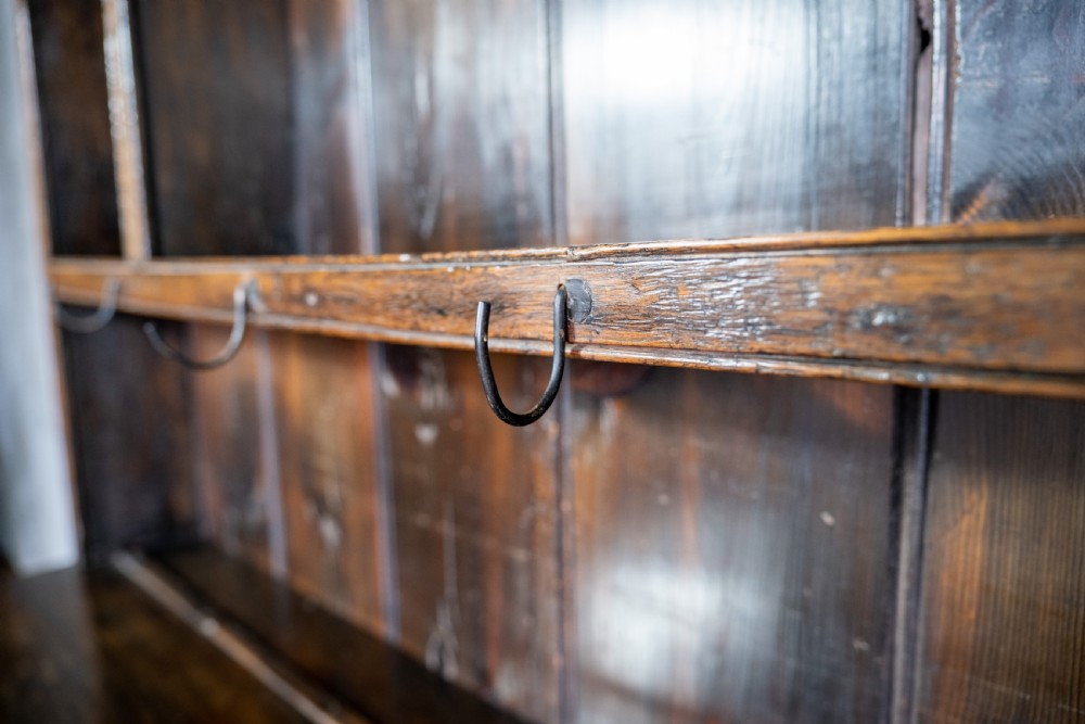 George III Period English Oak Dresser With Rack. View III