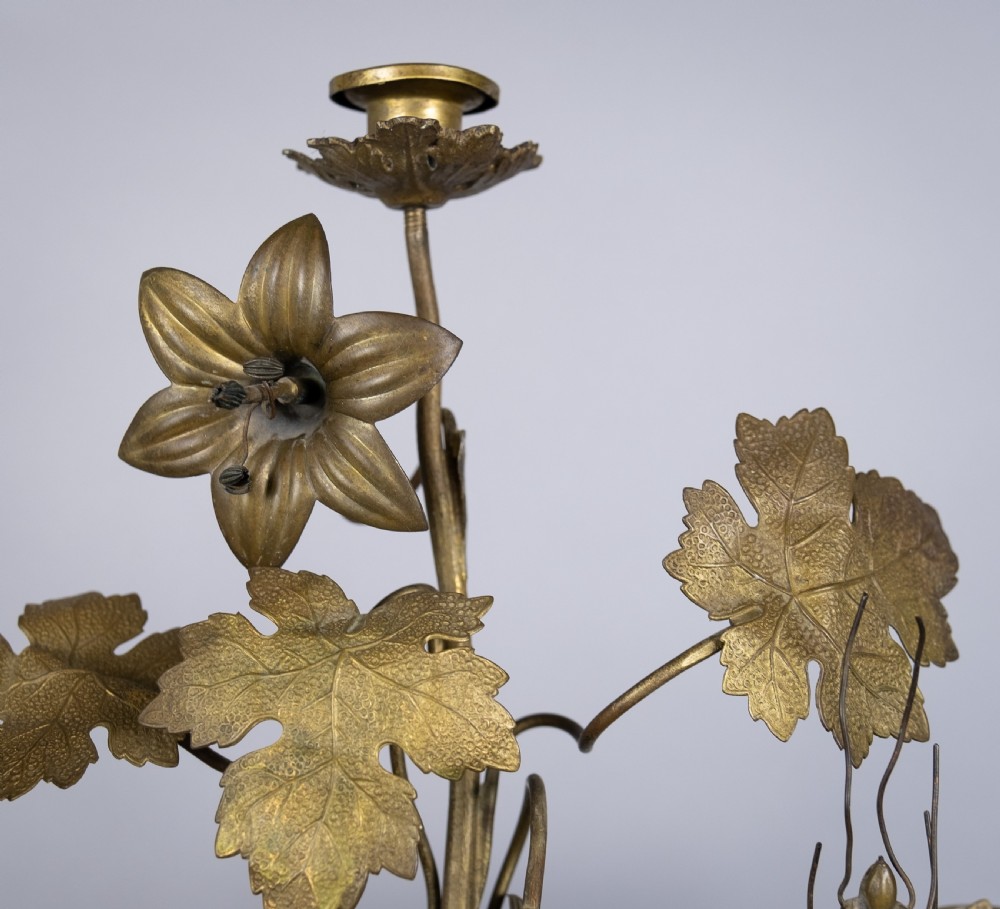 Early 20th Century French Nine Branch Church Harvest Candelabra. View III