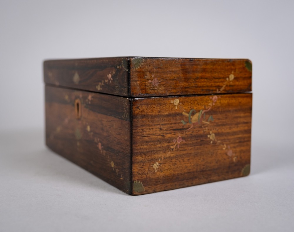 Rosewood Box Hand-Painted In Sheraton Revival Taste. View VIII