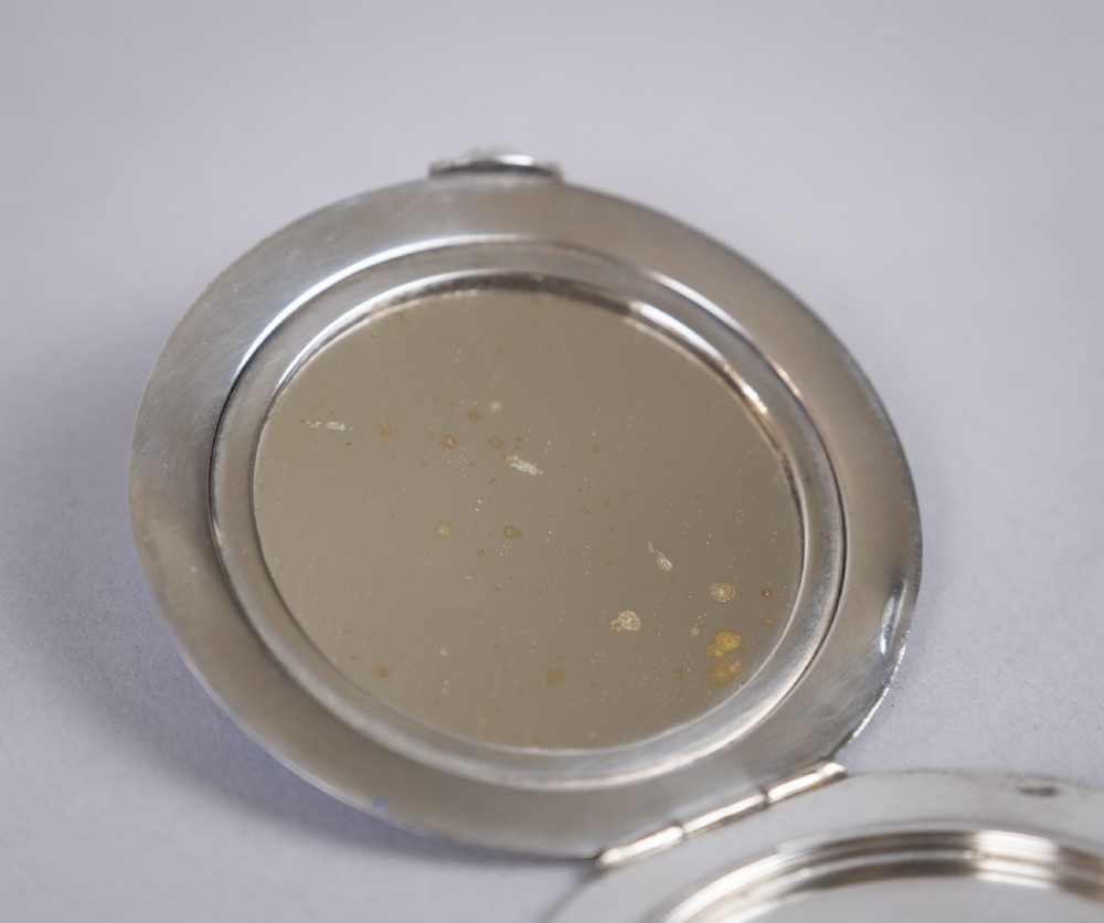 Sterling Silver & Guilloche Enamel RAF Compact by Adie Brothers, Birmingham, 1936. View VIII
