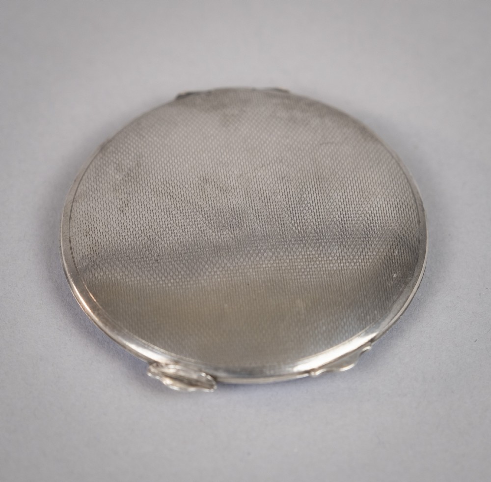 Sterling Silver & Guilloche Enamel RAF Compact by Adie Brothers, Birmingham, 1936. View IX