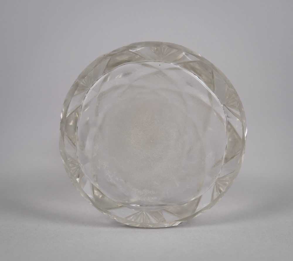 Sterling Silver & Cut Glass Scent Bottle by Wolfsky & Co, London, 1924. View VIII