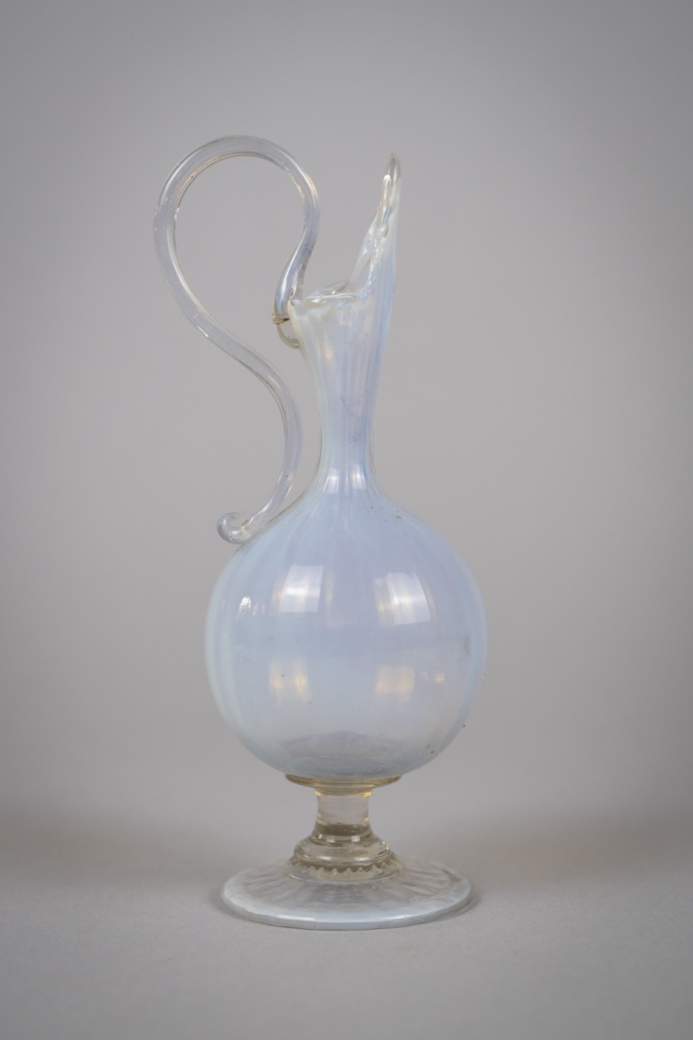 Venetian Revivalist Hand Blown Opalescent Glass Ewer, c.1890 View XI