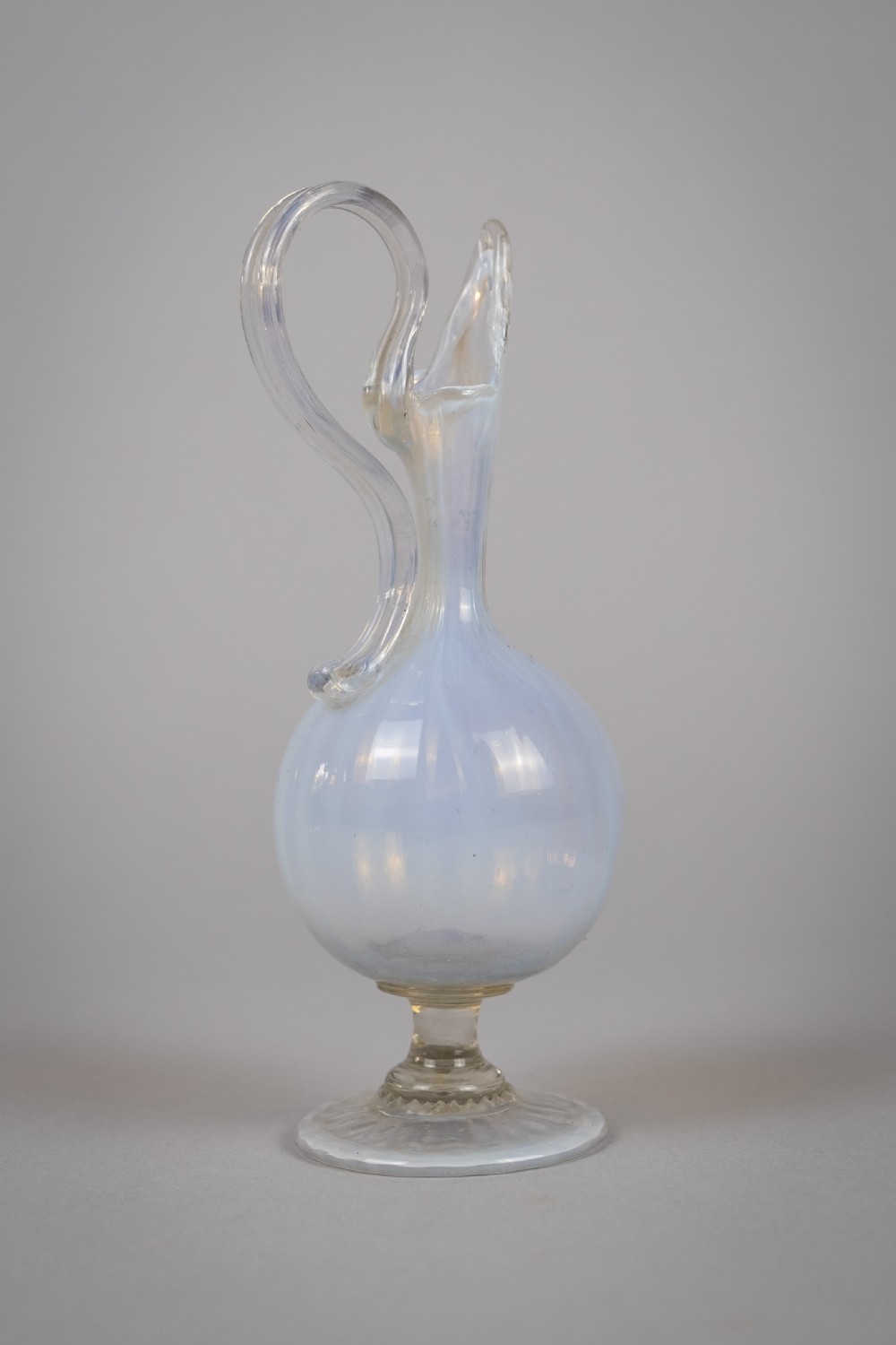 Venetian Revivalist Hand Blown Opalescent Glass Ewer, c.1890 View II