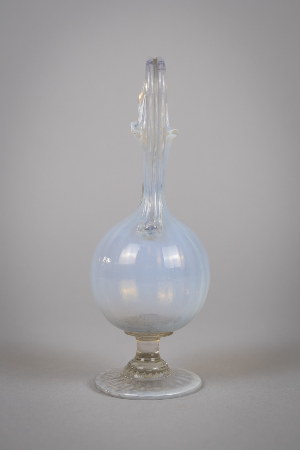 Venetian Revivalist Hand Blown Opalescent Glass Ewer, c.1890 View III
