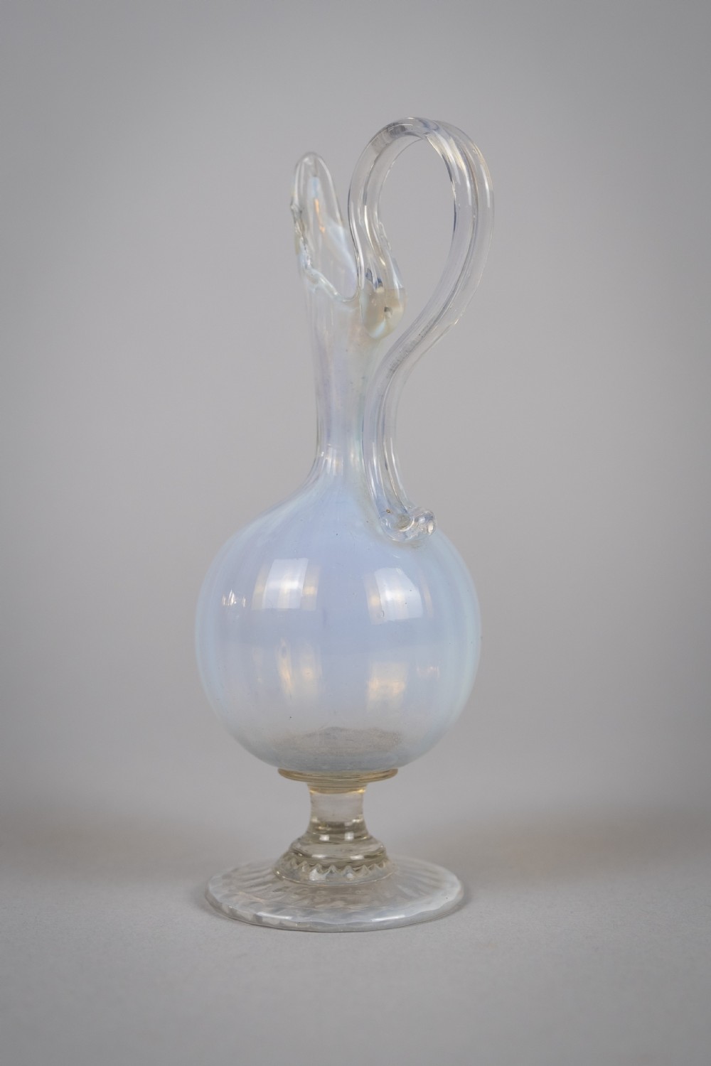 Venetian Revivalist Hand Blown Opalescent Glass Ewer, c.1890 View IV
