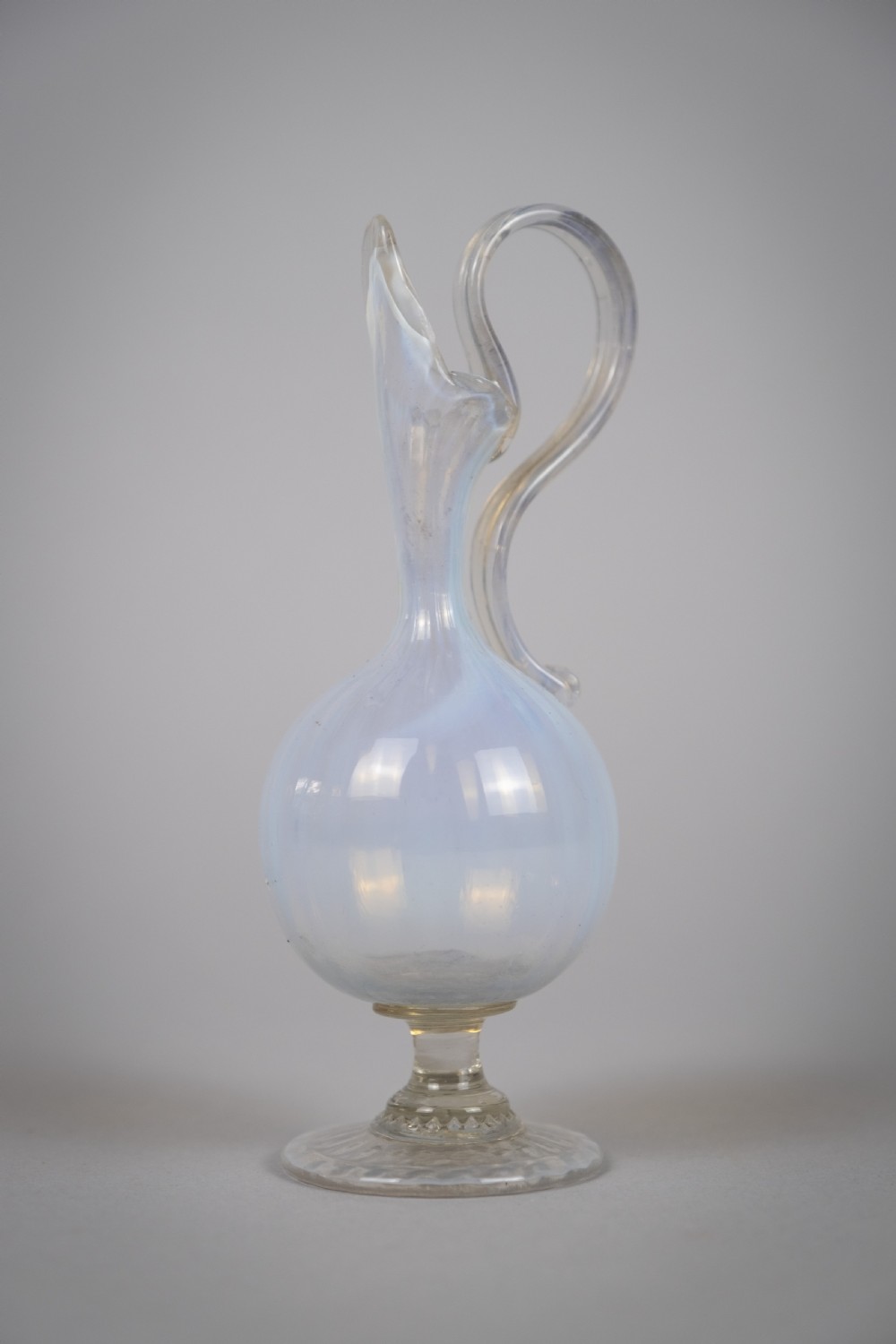 Venetian Revivalist Hand Blown Opalescent Glass Ewer, c.1890 View VI