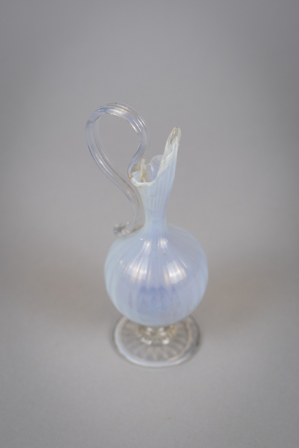 Venetian Revivalist Hand Blown Opalescent Glass Ewer, c.1890 View X