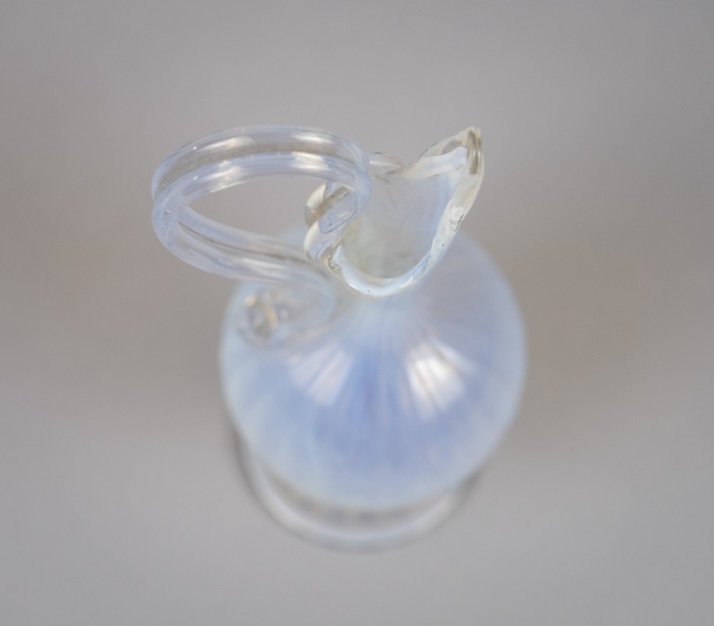 Venetian Revivalist Hand Blown Opalescent Glass Ewer, c.1890 View XII