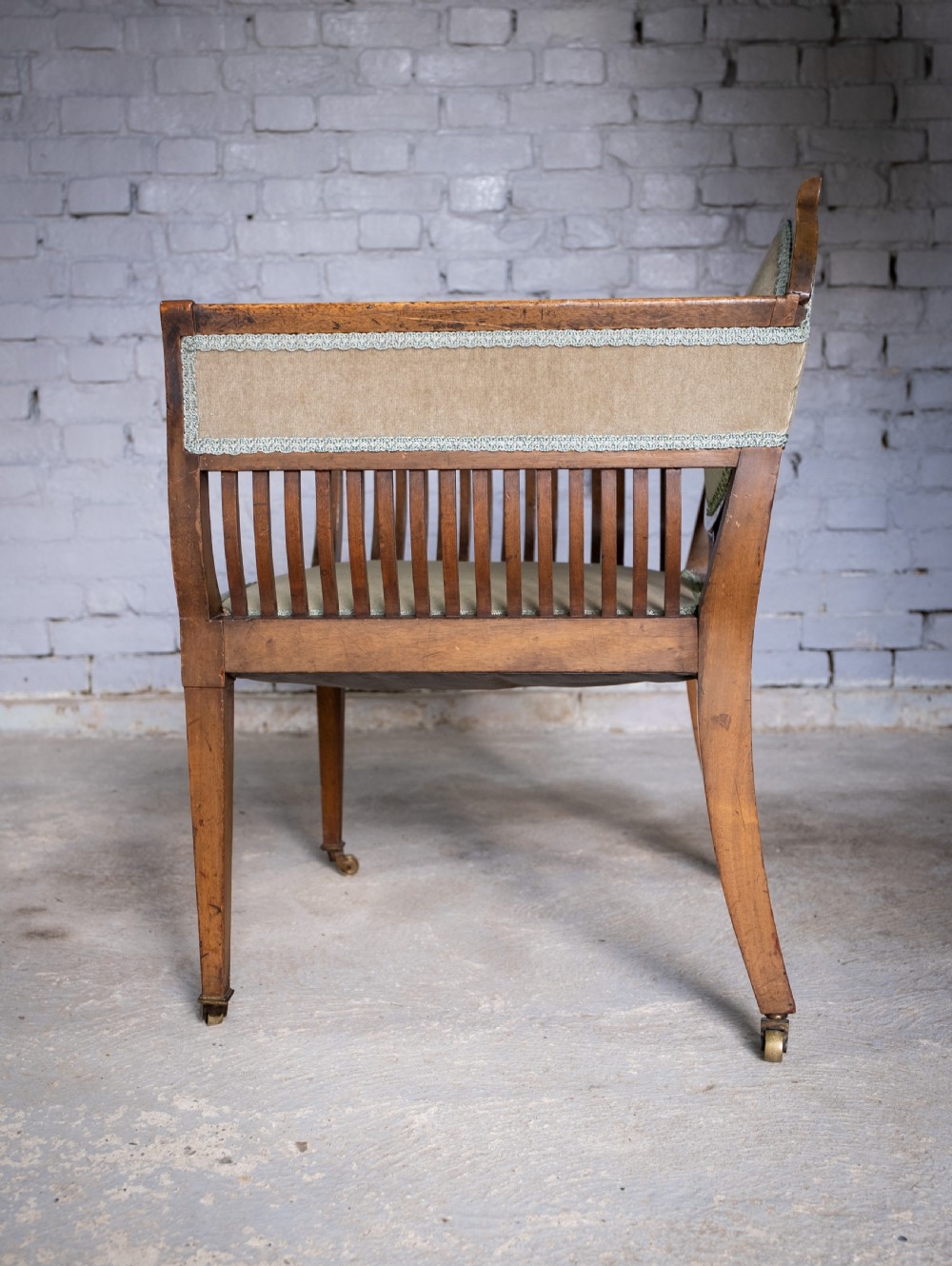 Early 20th Century Sheraton Revival Inlaid Mahogany Tub Chair. View IX