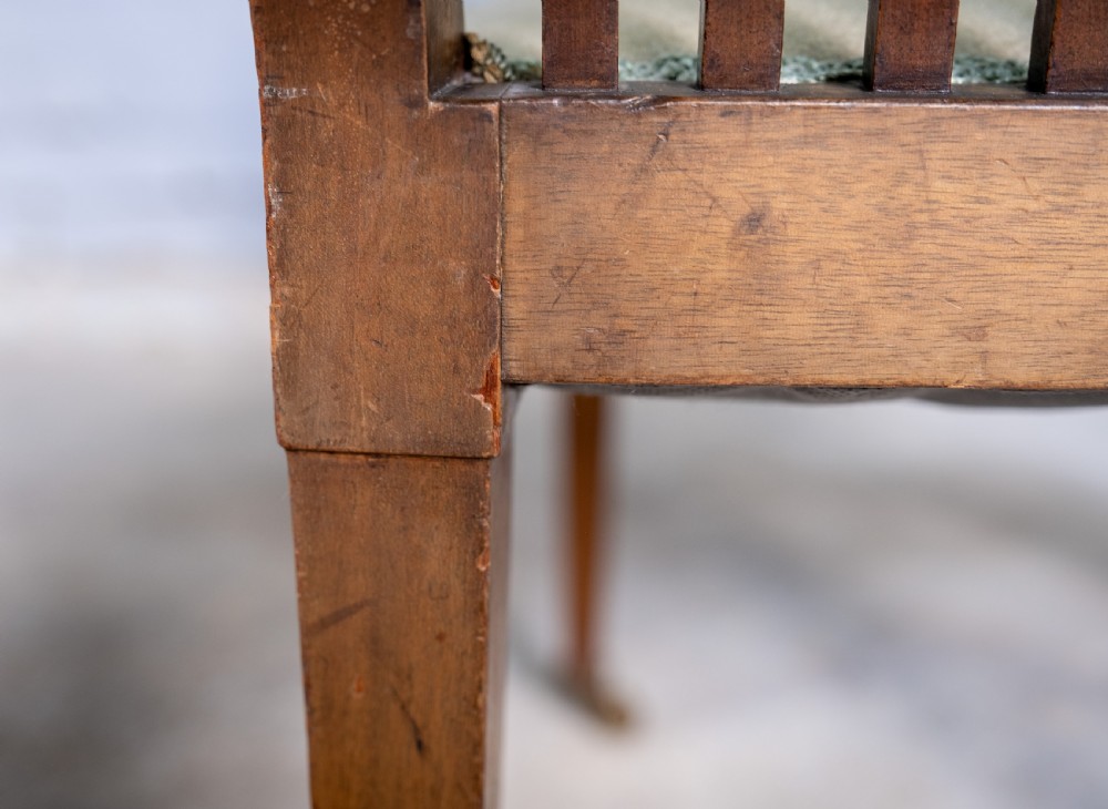 Early 20th Century Sheraton Revival Inlaid Mahogany Tub Chair. View XVIII