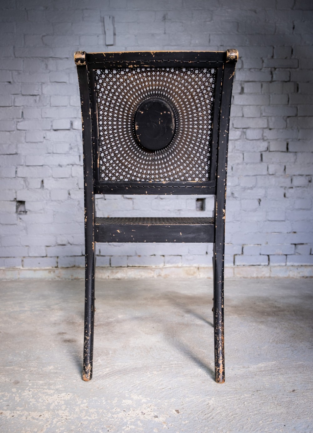 Early 20th Century Japanned Chinoiserie Cane Elbow Chair, c.1910 View XIV