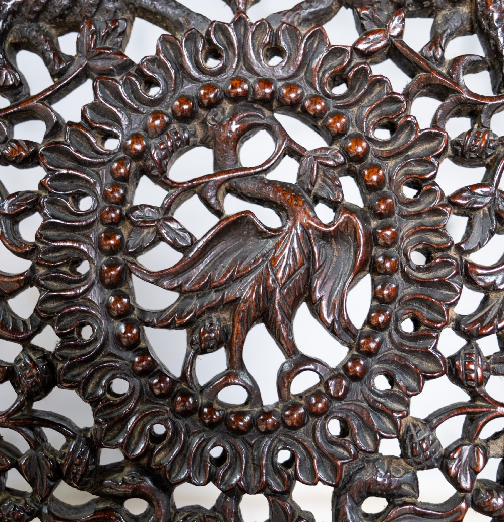 19th Century Burmese Anglo-Indian Carved Rosewood Chair. View IV