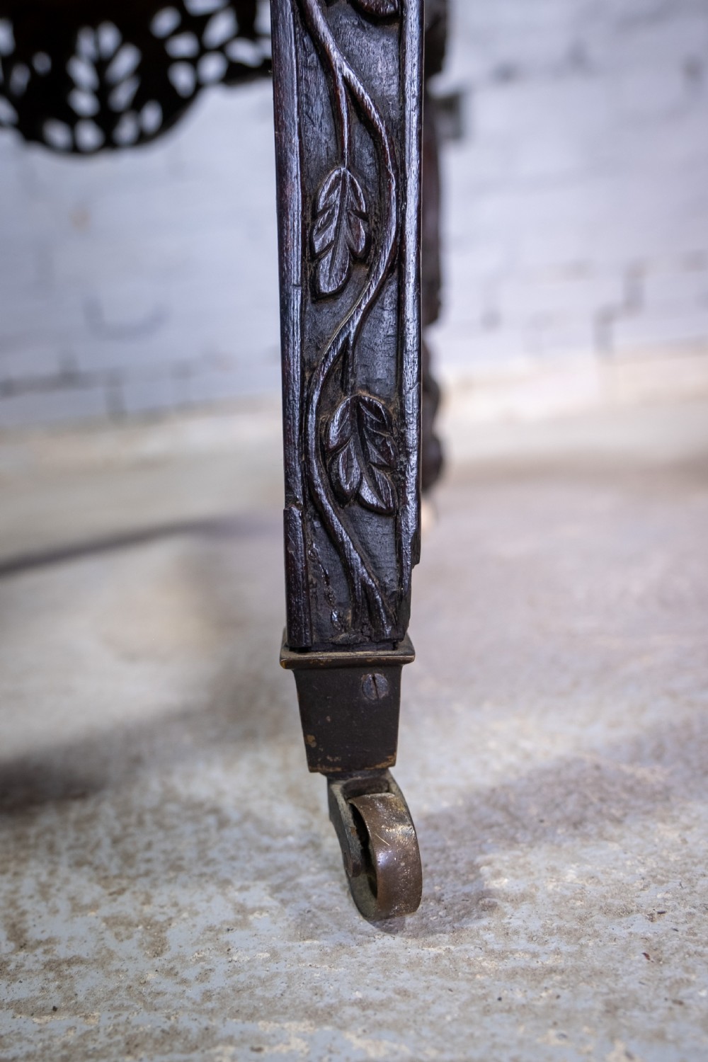 19th Century Burmese Anglo-Indian Carved Rosewood Chair. View XV