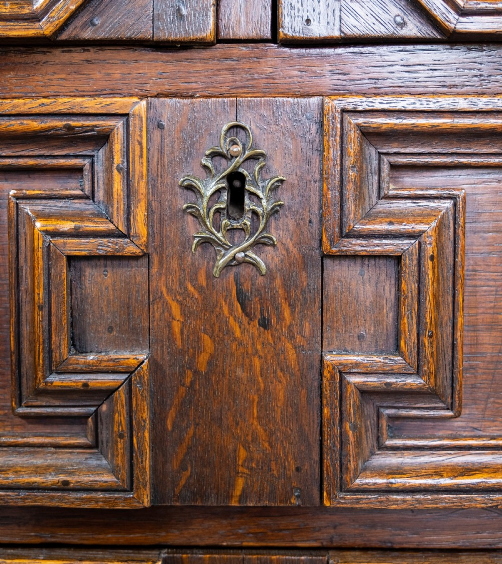 18th Century & Later Geometric Oak Chest Of Drawers. View V