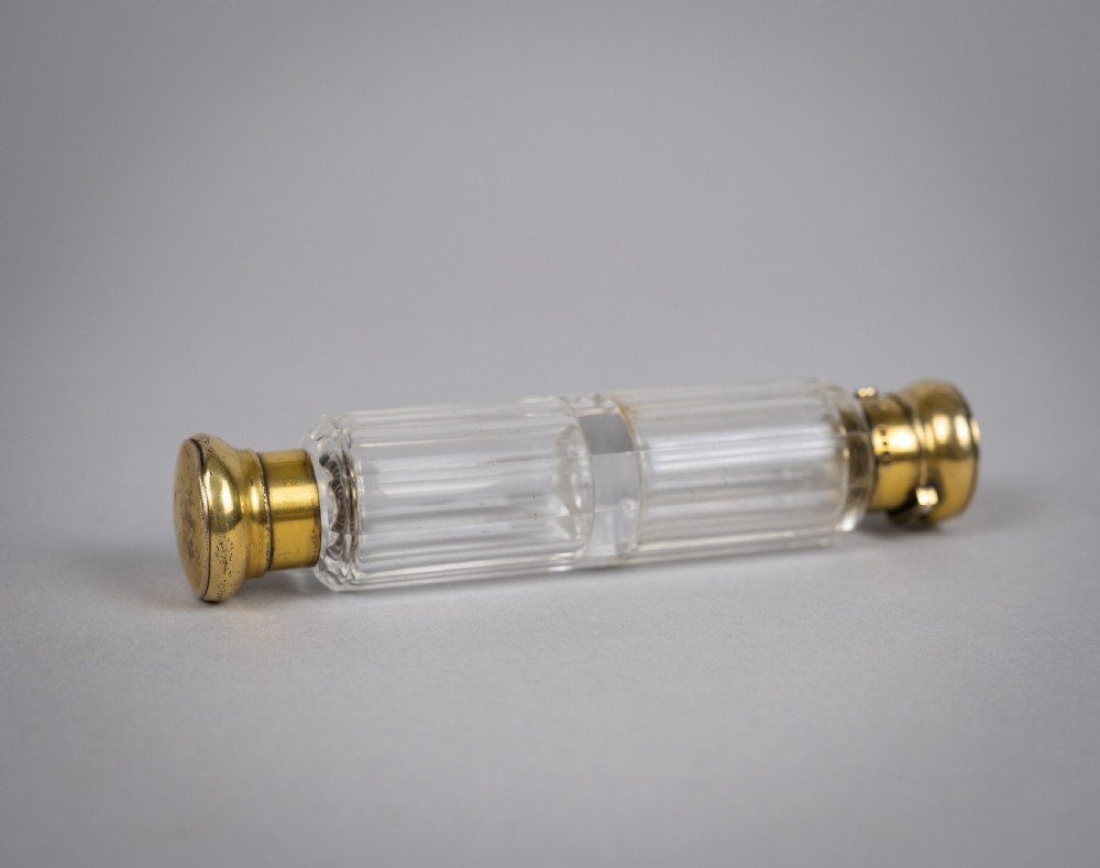 Rare Silver Gilt Double Ended Scent Bottle By John Harris, London, 1857.