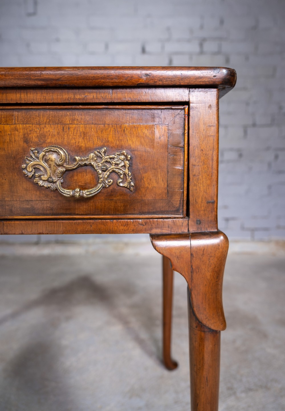 Fine George III Mahogany Single Drawer Side Table. View VII