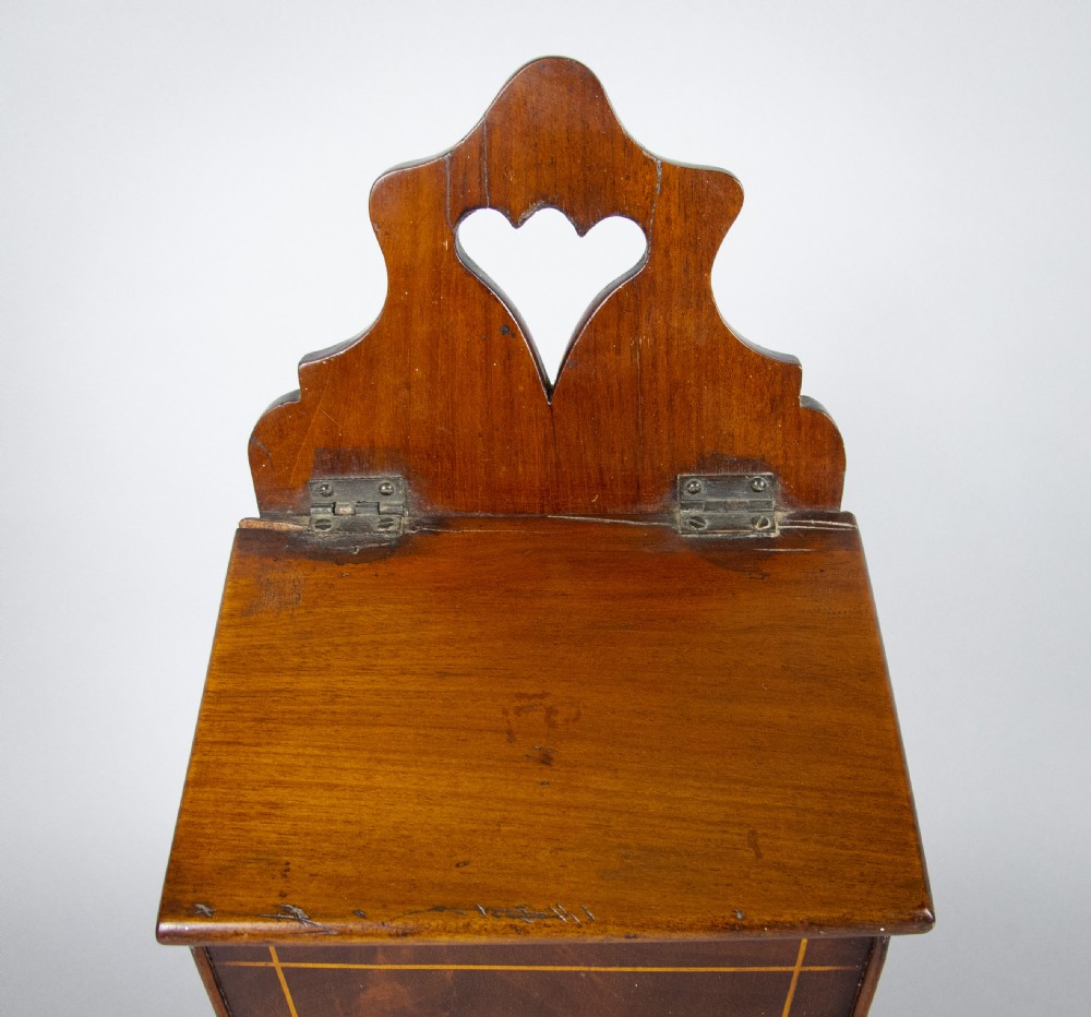 18th Century George III Mahogany Candle Box. View IV