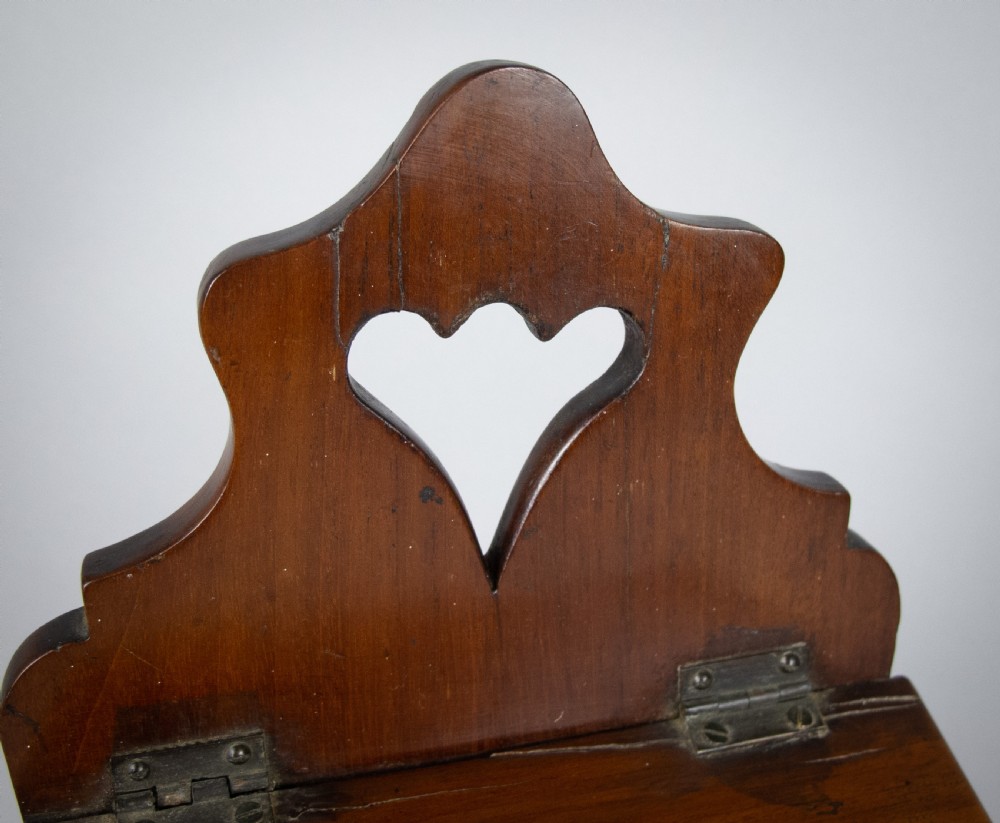 18th Century George III Mahogany Candle Box. View V
