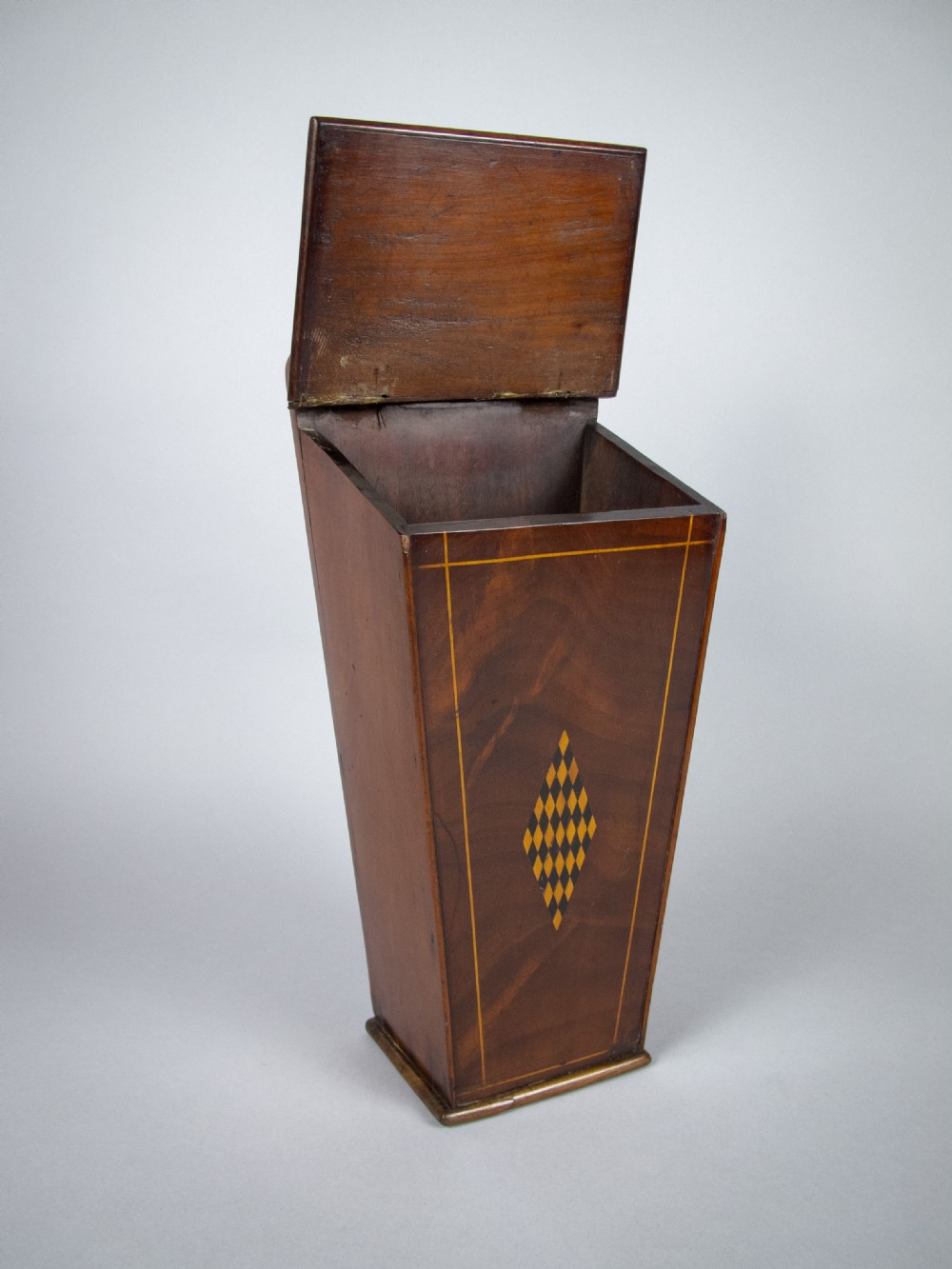 18th Century George III Mahogany Candle Box. View VII