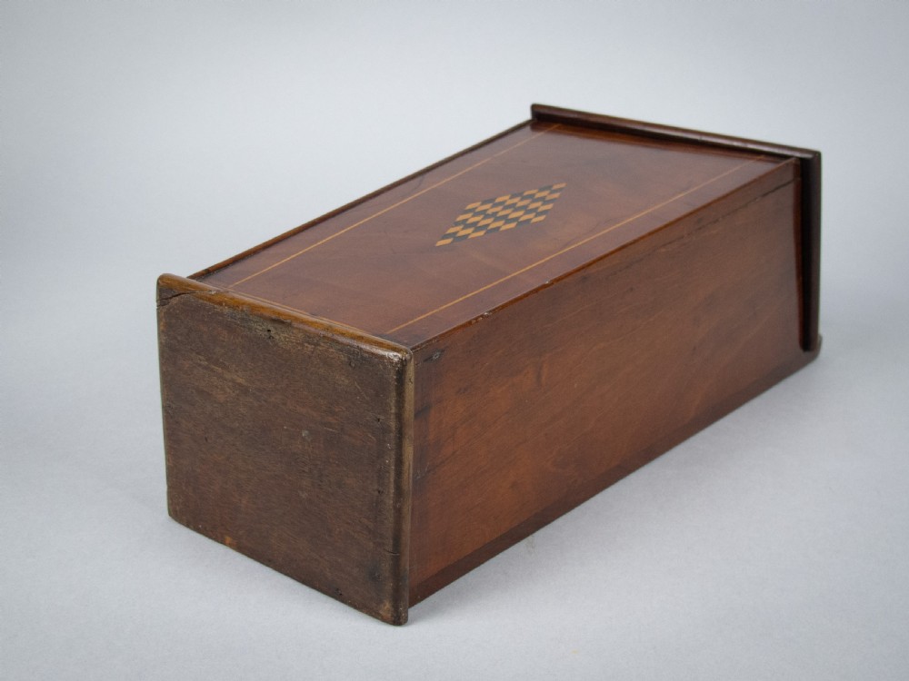 18th Century George III Mahogany Candle Box. View XIII
