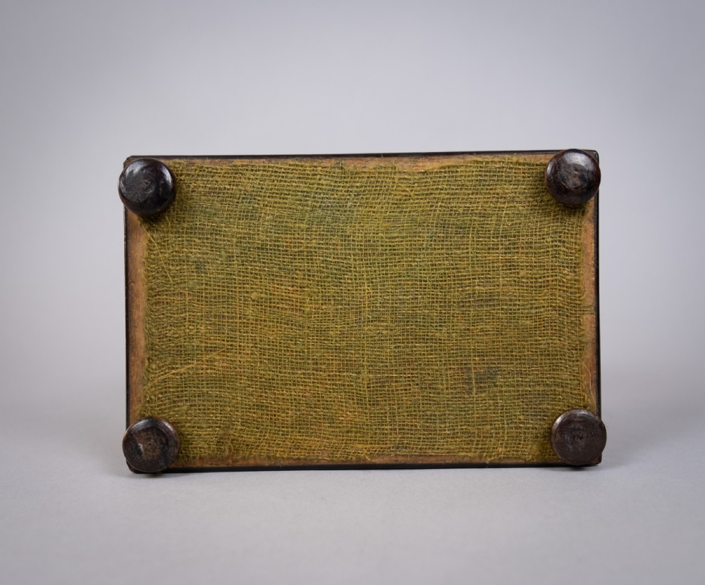 19th Century Walnut Waisted Twin Compartment Tea Caddy. View XIV