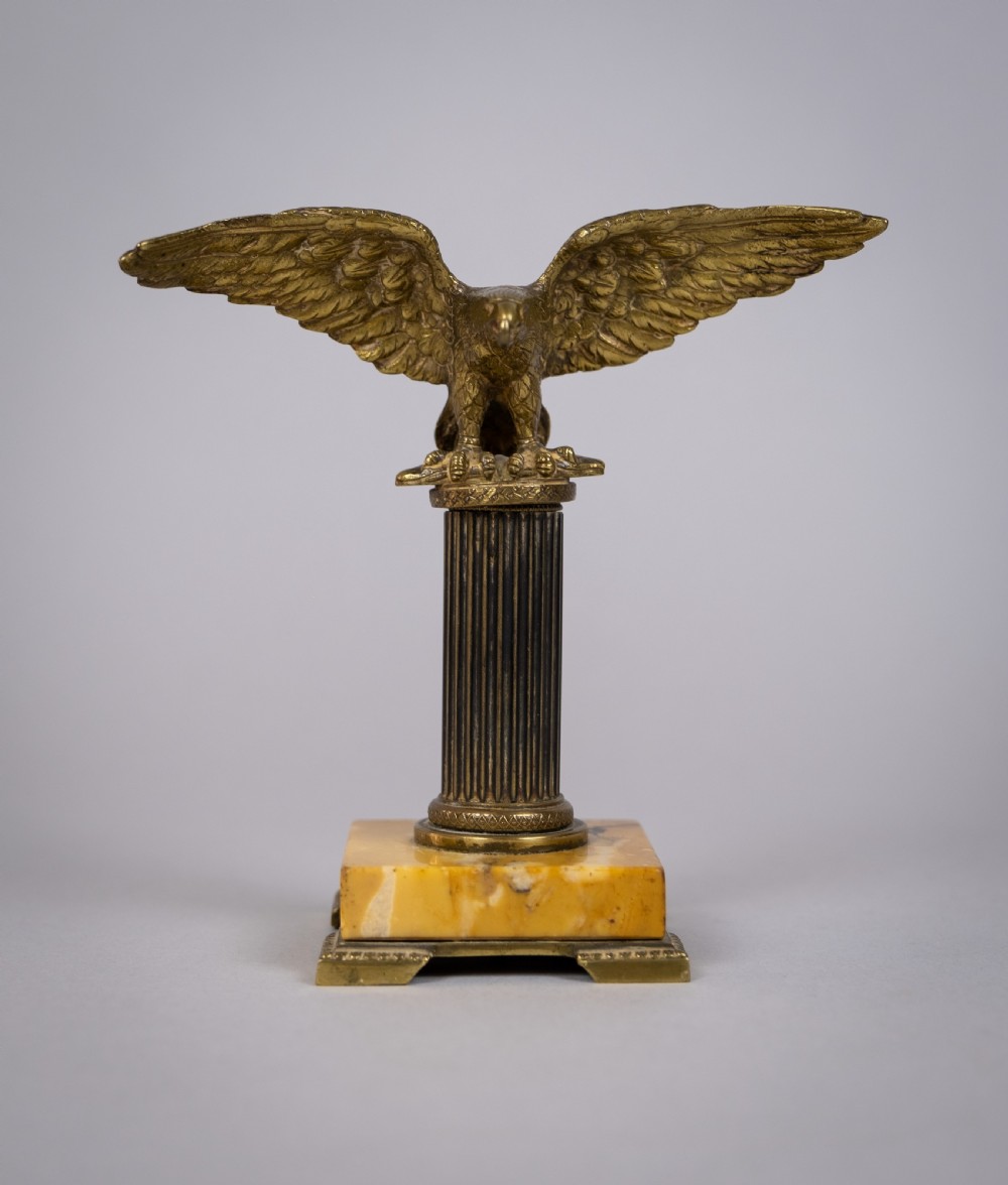 Gilt Bronze & Marble Eagle Pocket Watch Holder by Deposé, c.1890. View III