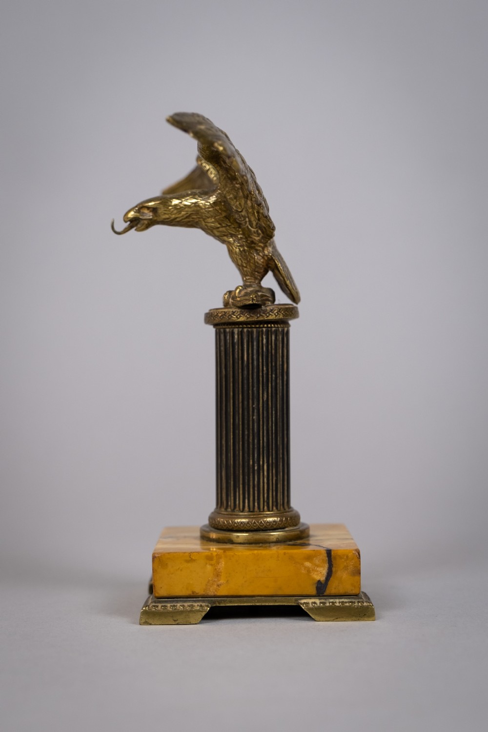 Gilt Bronze & Marble Eagle Pocket Watch Holder by Deposé, c.1890. View IV