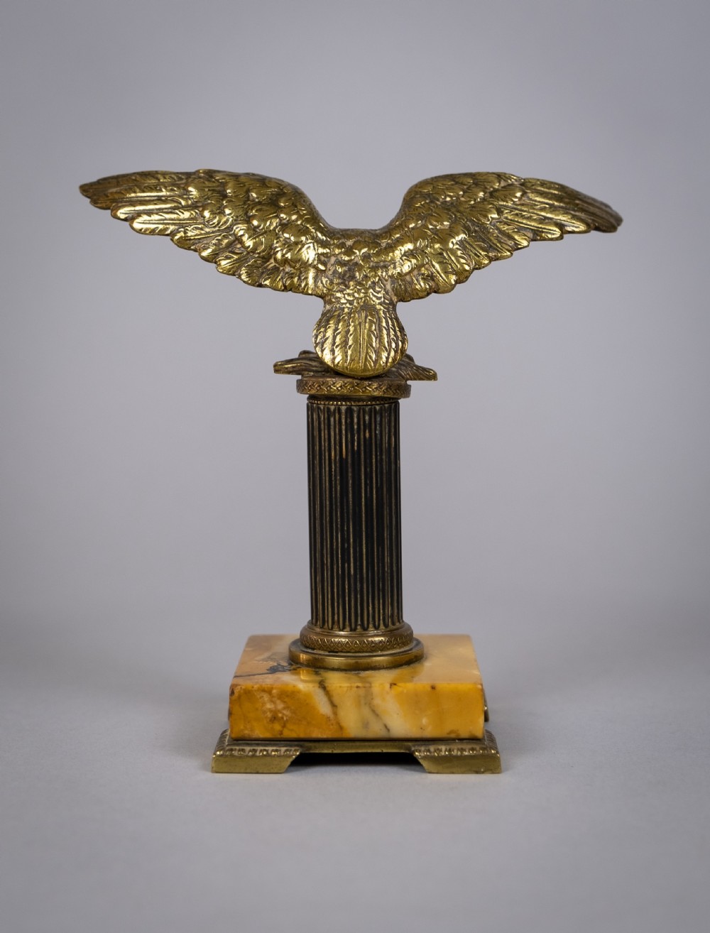 Gilt Bronze & Marble Eagle Pocket Watch Holder by Deposé, c.1890. View V