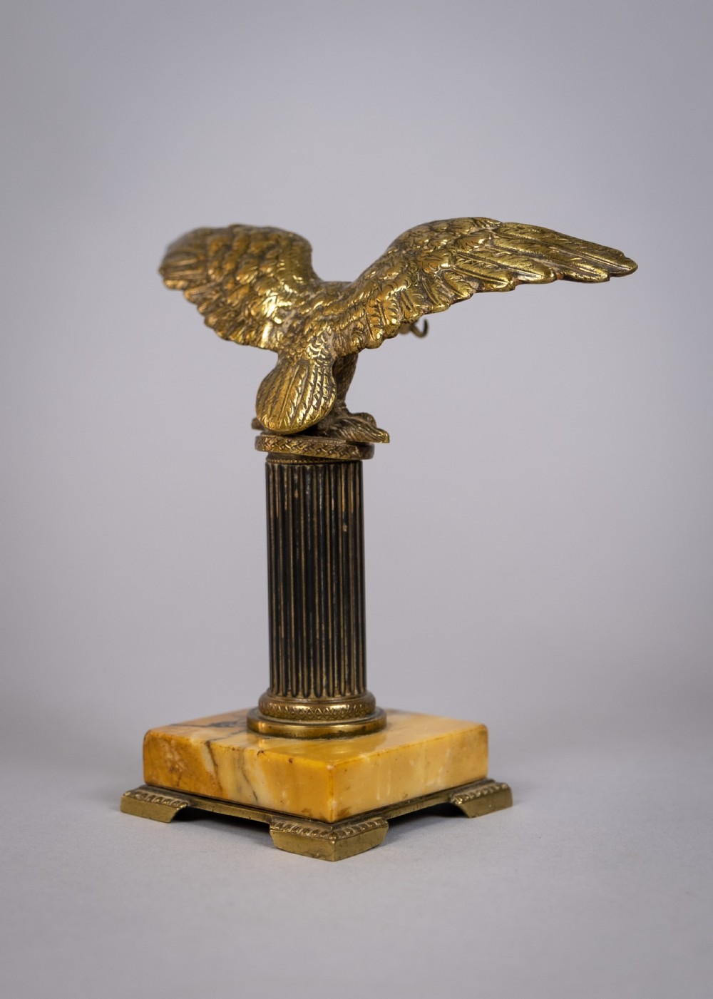 Gilt Bronze & Marble Eagle Pocket Watch Holder by Deposé, c.1890. View VI