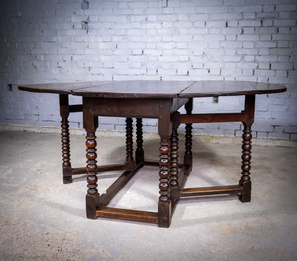 Charles II 17th Century Oak Gate Leg Table.