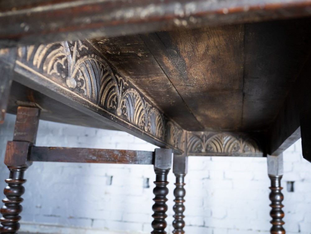 Charles II 17th Century Oak Gate Leg Table. View IX