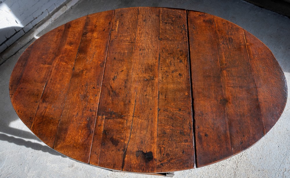 Charles II 17th Century Oak Gate Leg Table. View XIII
