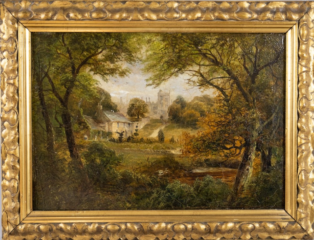 David Payne (1843-1894) 'A Glimpse Of Haddon Hall'. Signed Verso. Oil On Canvas.