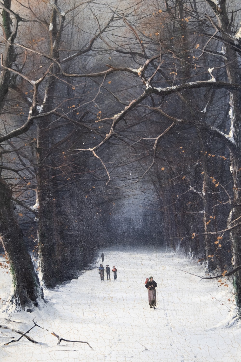 Nils Hans Christiansen (Danish, 1850-1922) - Skaters In A Winter Landscape. View V