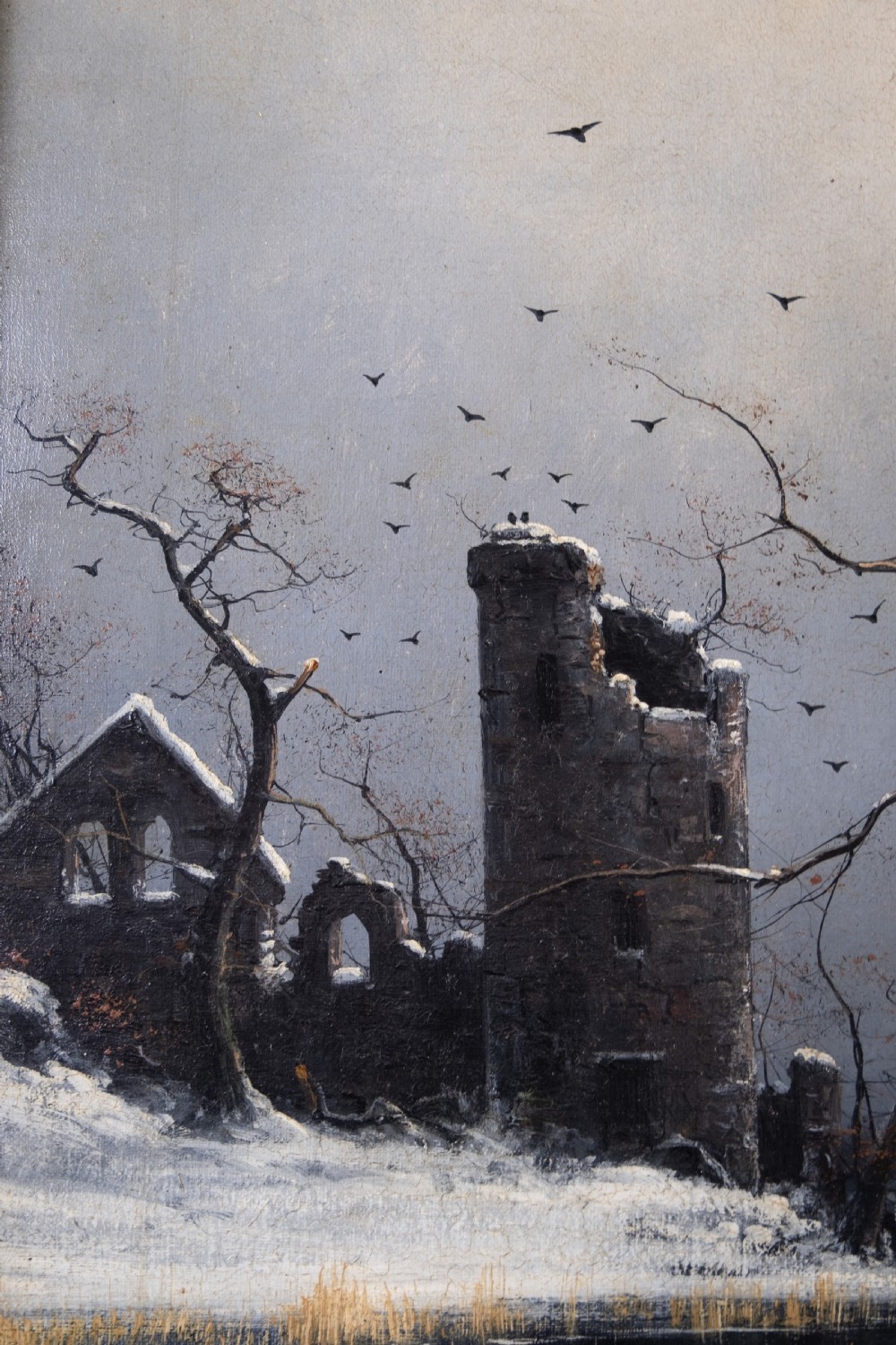 Nils Hans Christiansen (Danish, 1850-1922) - Skaters In A Winter Landscape. View VII