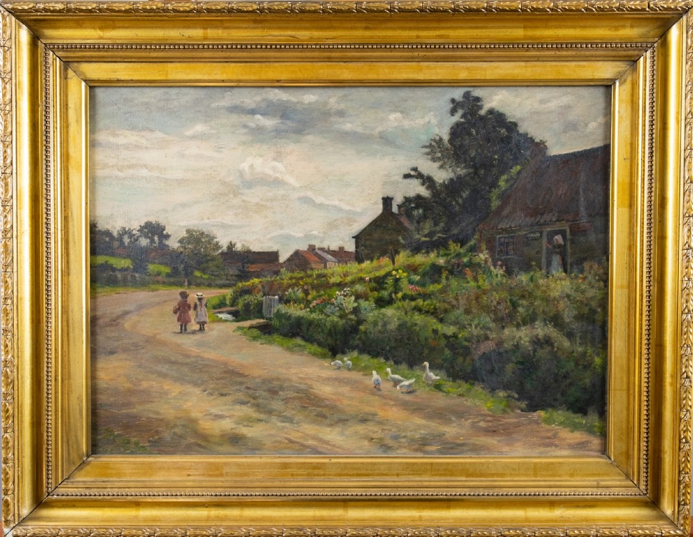 1895 'The Village Of Kilburn' (Lancashire) by Emily M. Prowde. Oil On Canvas.