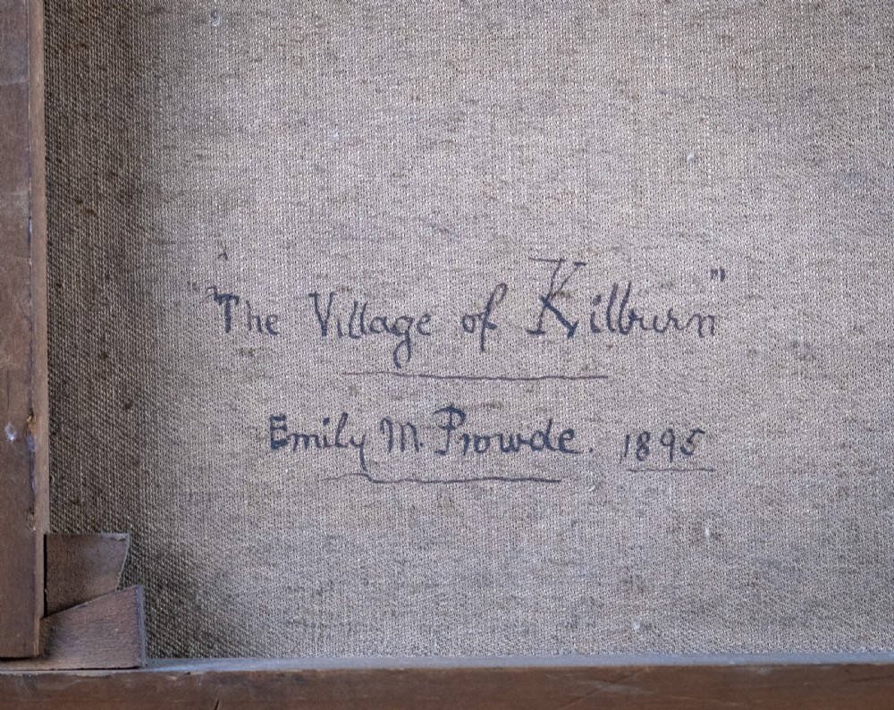 1895 'The Village Of Kilburn' (Lancashire) by Emily M. Prowde. Oil On Canvas. View IX