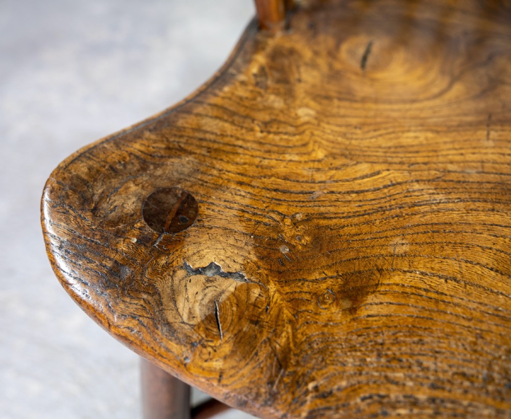 Georgian Saddle Seated Bow Back Windsor Chair, c.1800. View XIV