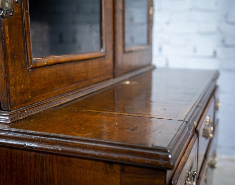 George II Walnut Featherbanded Secretaire c.1740-1760. View IV