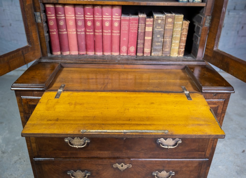George II Walnut Featherbanded Secretaire c.1740-1760. View V