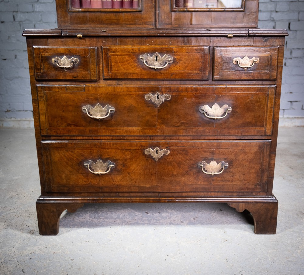 George II Walnut Featherbanded Secretaire c.1740-1760. View IX