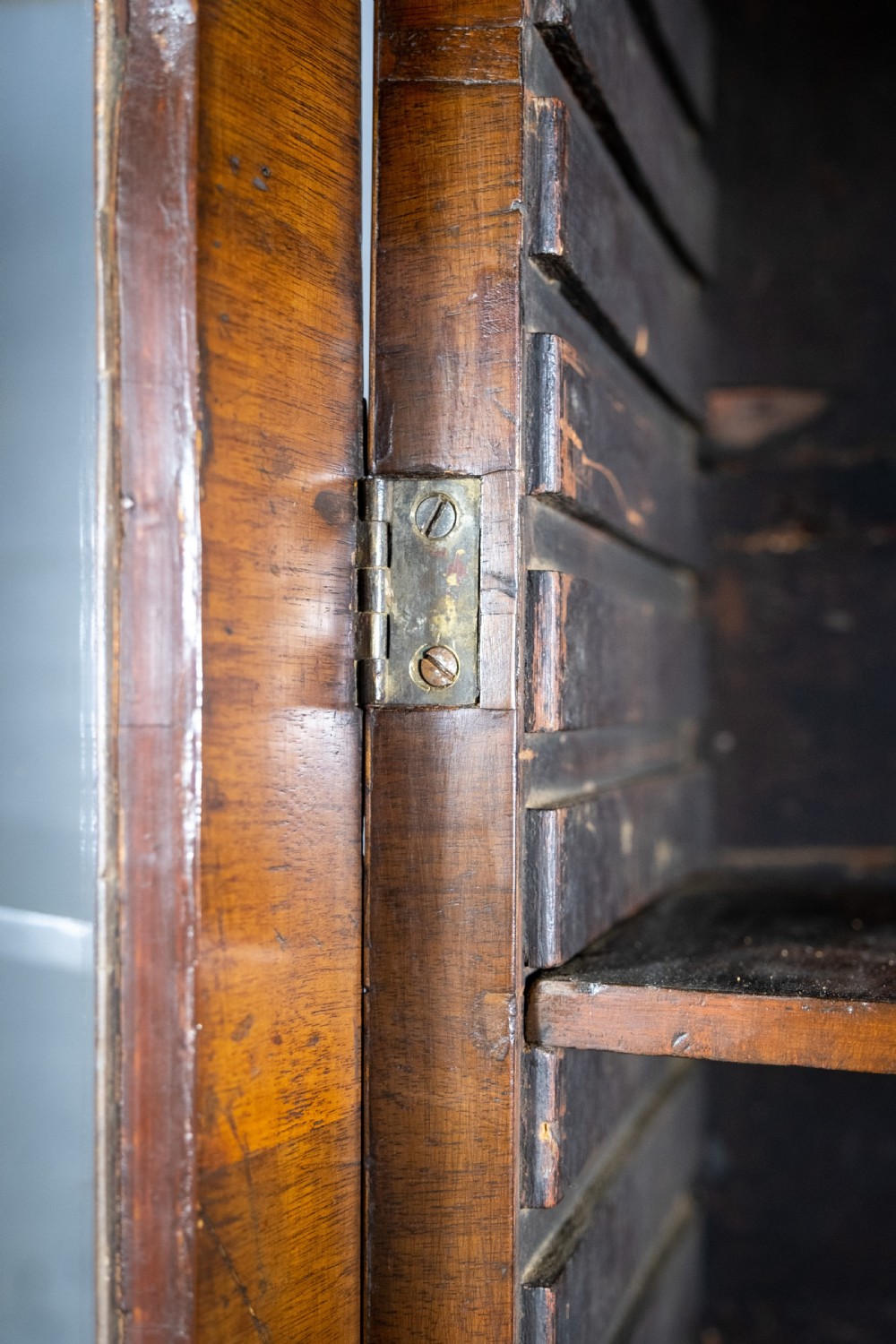 George II Walnut Featherbanded Secretaire c.1740-1760. View XV
