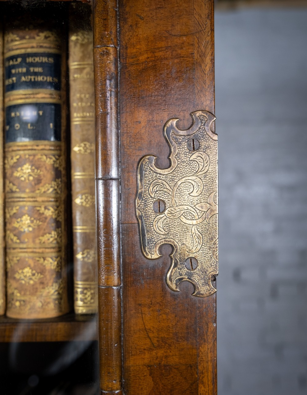 George II Walnut Featherbanded Secretaire c.1740-1760. View XVI